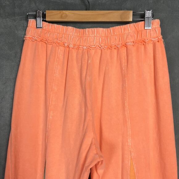 J.Her USA Womens Mineral Washed Wide Leg Pant Orange Patchwork Boho Preppy Sz S - Picture 12 of 16